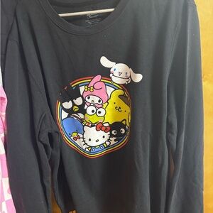 Hello Kitty & Friends Sweatshirt 🖤 L | Rainbow Circle Graphic + Sanrio Squad